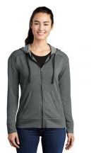 Sport-Tek � Ladies PosiCharge � Tri-Blend Wicking Fleece Full-Zip Hooded Jacket